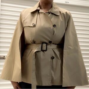 Tan Cape Trench Coat